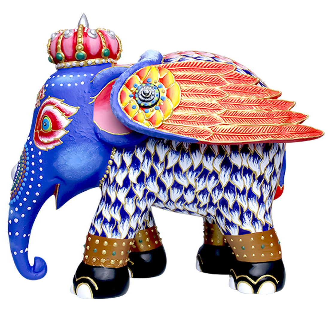 Scultura Elefante Onlylux  The Third Eye 15 Cm Resina Dipinto A Mano 8858831273115