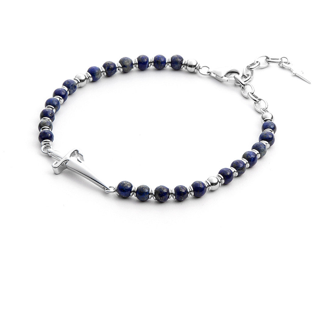 Bracciale Uomo Cesare Paciotti Argento 925 Lapis Colore Blu Cluster Collection JPBR2125B