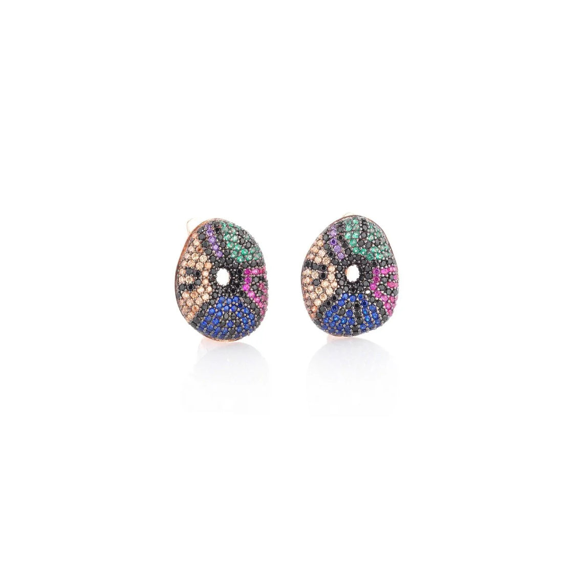 Orecchini Donna Sogni Argento Dorato 925 Sasso Zirconi Colorati OR013RA