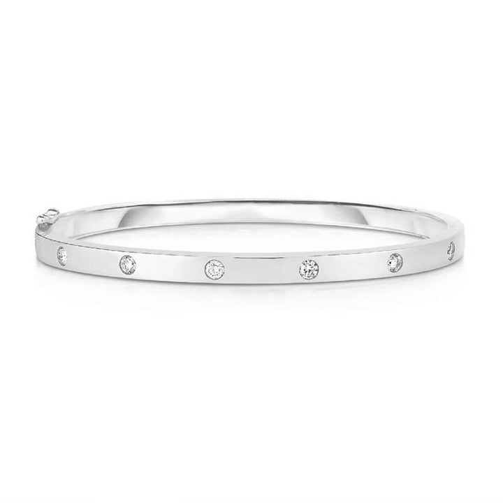 Bracciale Donna Liu Jo Acciaio Rigido Zirconi Bianchi Manetta LJ2458