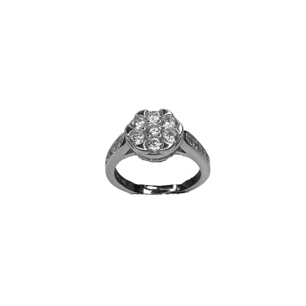 Anello Donna Solitario Baguette Zirconi Argento 925 AN-DJV-8
