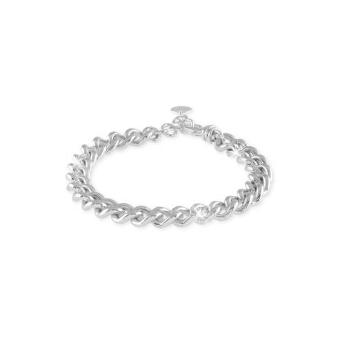 Bracciale Donna Unoaerre Bronzo Lucido Argentato Groumette 458653