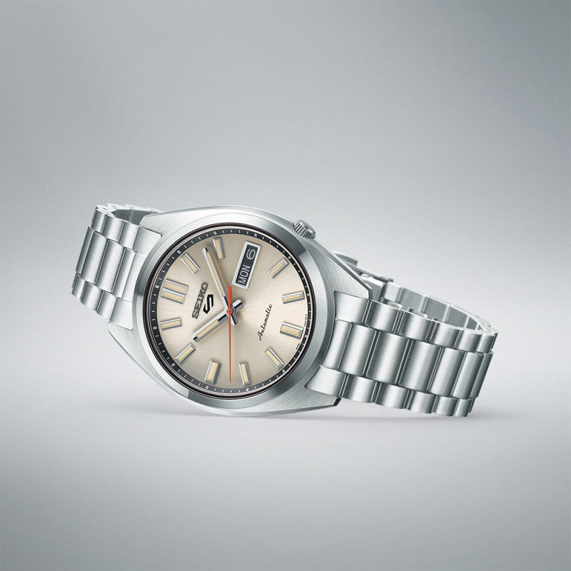 Orologio Uomo Seiko 5 Automatico Champagne Riedizione Anni 70 SRPK91K1