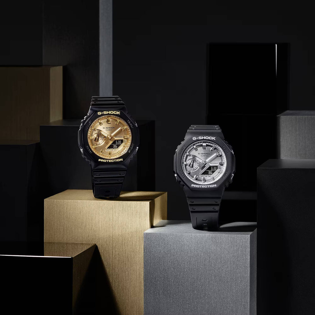 Orologio Uomo Casio G-Shock Analogico Digitale Nero Argento GA-2100SB-1AER