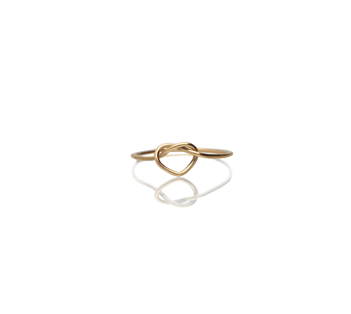 Anello Donna Cupido Filo D'Amore Cuoricino Annodato Oro Giallo 9 KT Mis 12 AN254G