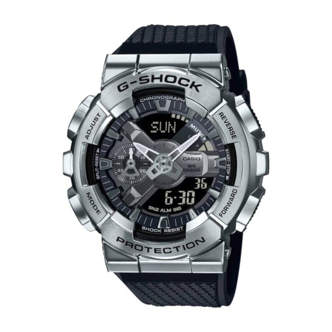 Orologio Uomo Casio G-SHOCK Acciaio Gomma Quarzo Solo Tempo Nero GM-110-1AER
