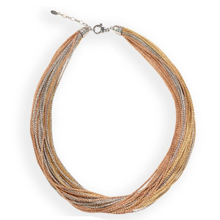 Collana Donna Borsari Rugiada Argento 925 Filato Metallico CL-RUG13G