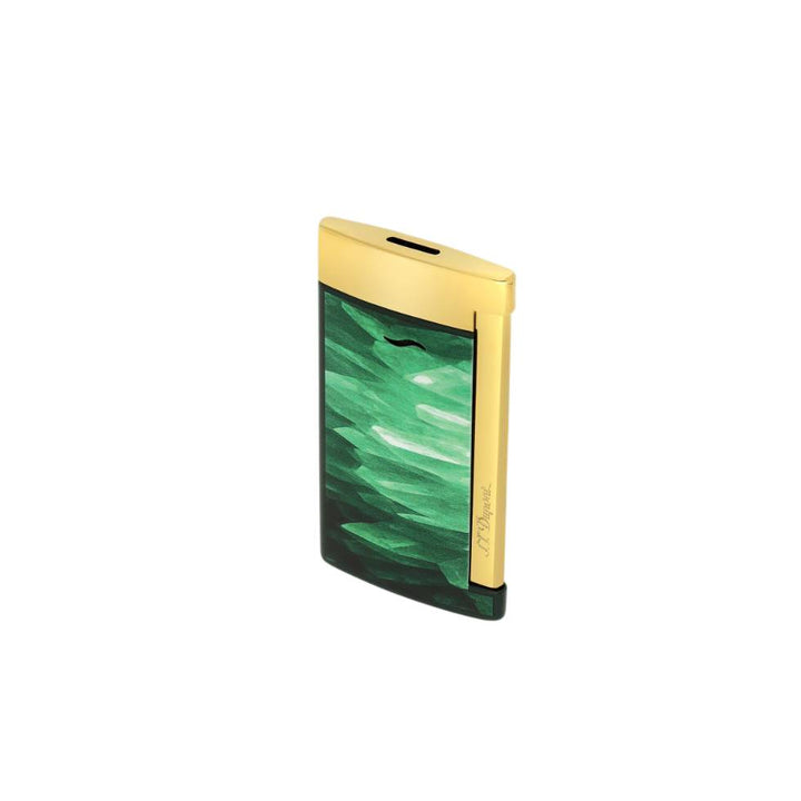 Accendino Uomo Dupont Acciaio Laccato Geodè Verde 027036