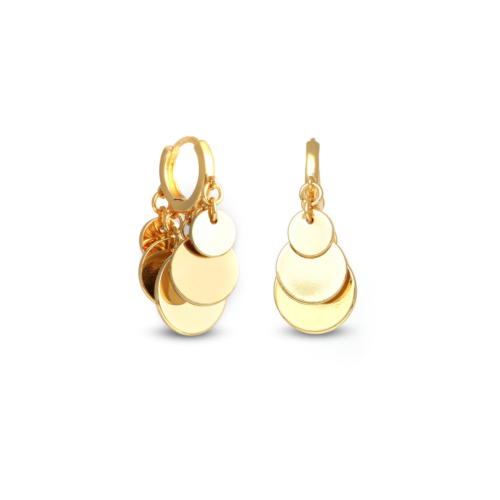 Orecchini Donna Unoaerre Cerchi Bronzo Dorato Lastra Lucido 566193