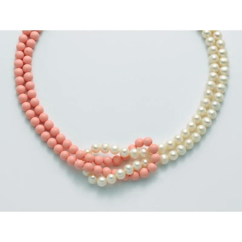 Collana Donna Miluna Doppio Filo Perle E Doppio Filo Pasta Di Corallo rosa PCL5178