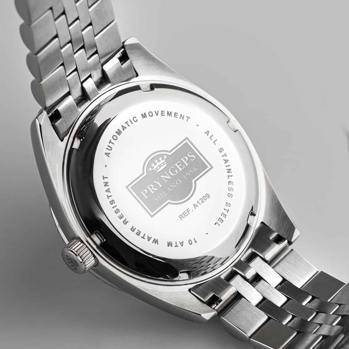 Orologio Uomo Pryngeps Automatico Malachite Verde Acciaio Jubilè A1209