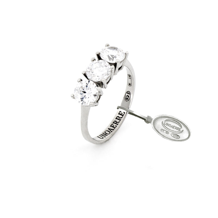 Anello Donna Unoaerre Argento Bianco Trilogy Zirconi Bianchi Misura 13 504484
