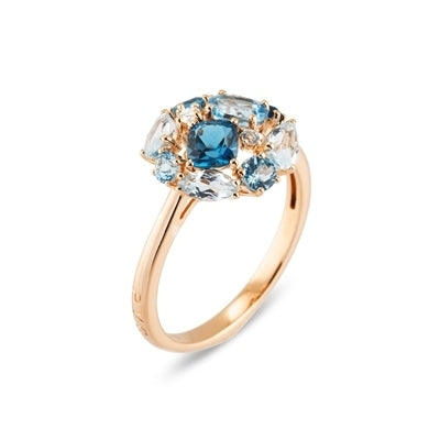 Anello Donna Ponte Vecchio Gioielli Oro 18 KT Topazio Diamante CA1758SPR-P