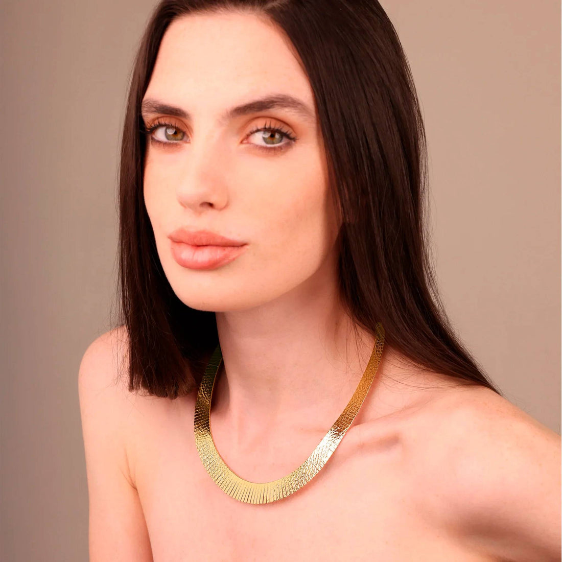 Collana Donna Etrusca Cleopatra Lega Golden Oro Giallo 18 KT WSET00926.YG