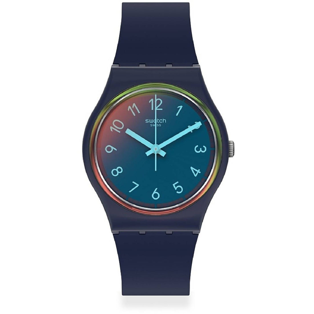 Orologio Uomo Gomma Silicone Swatch Solo Tempo Quarzo Nero Monthly Drops GN274