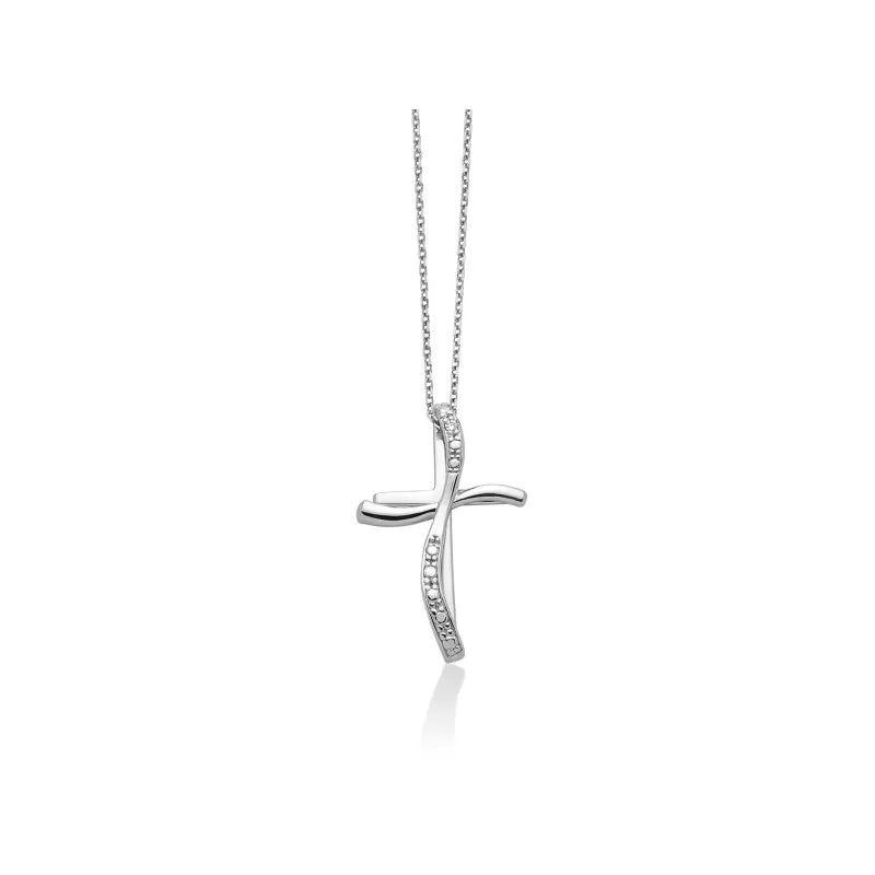 Collana Donna Miluna Croce ORO 750 con  diamanti CLD4300