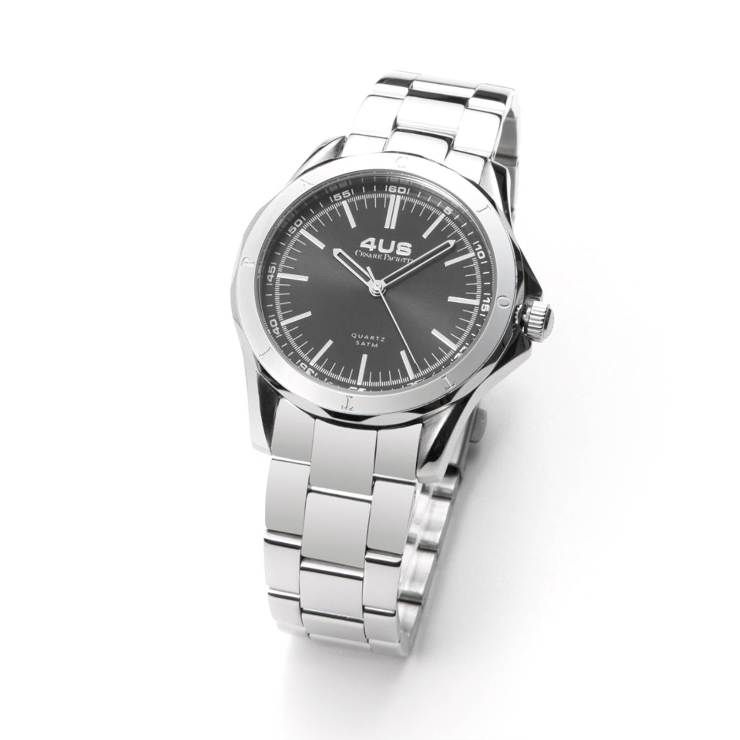 Orologio Uomo 4US Cesare Paciotti Acciaio Quarzo Solo Tempo Nero T4LS267