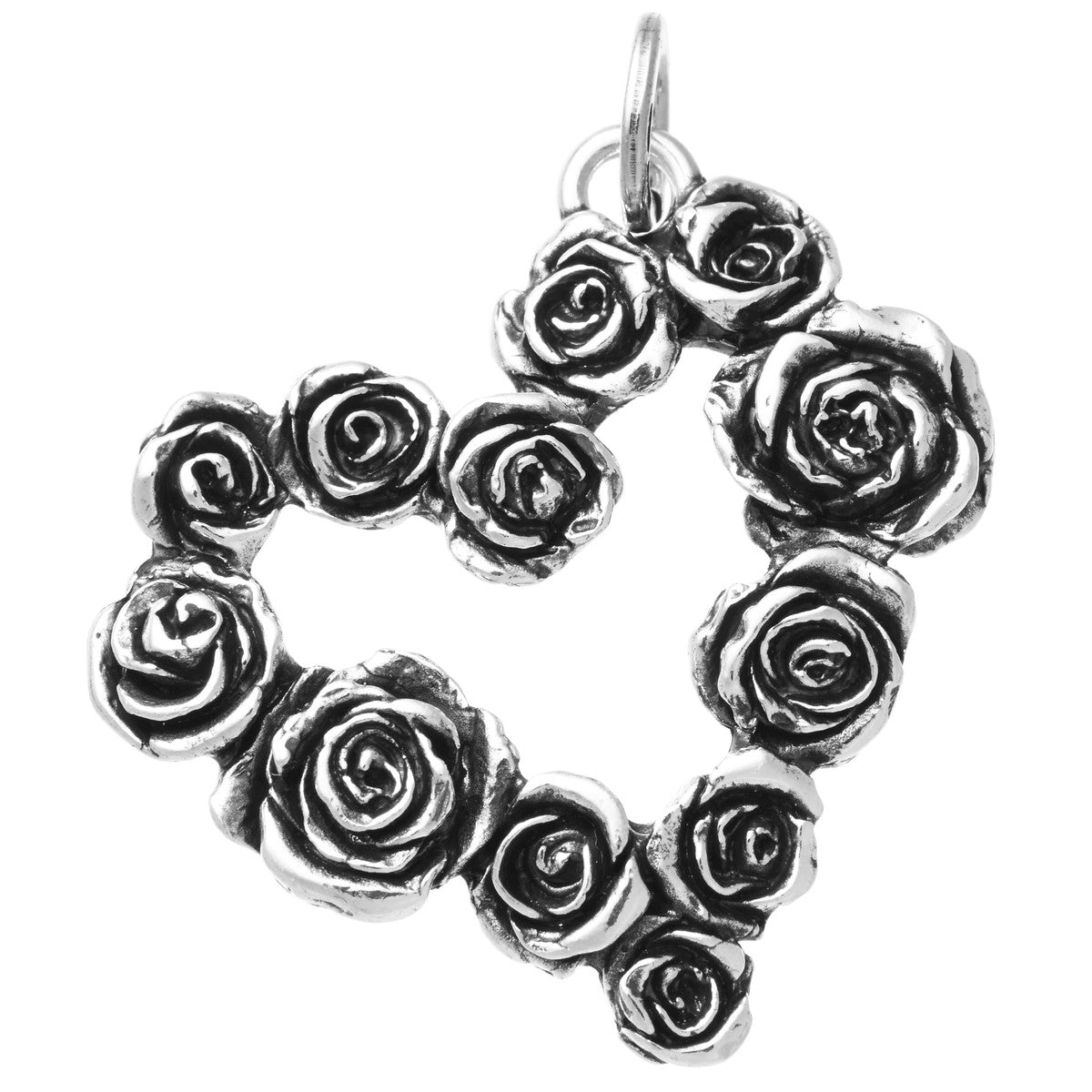 Charm Donna Giovanni Raspini Argento 925 Cuore Rose Realizzato A Mano 11097