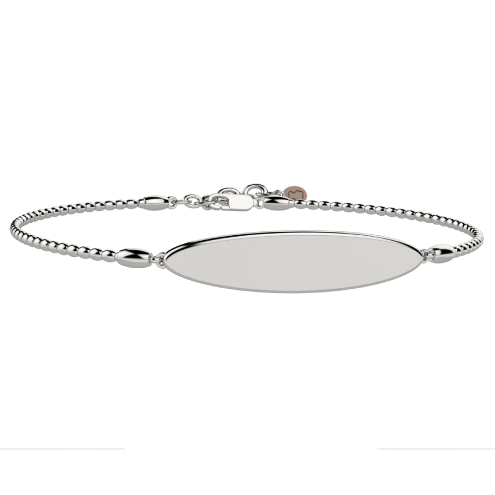 Bracciale Uomo Nanan Argento Liscio 925 Lucido Incidibile PNAN0008