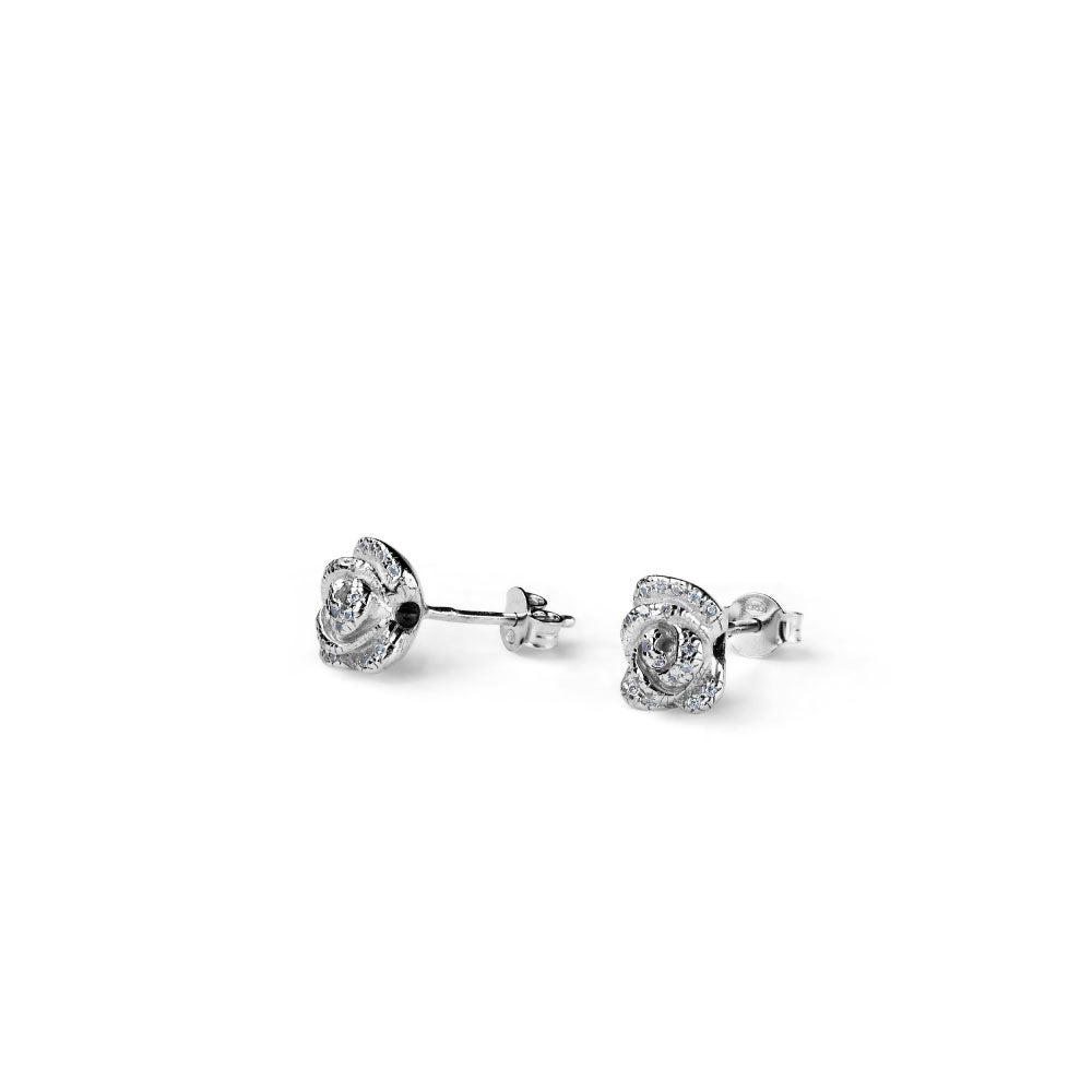 Orecchini Donna Maria Cristina Sterling Argento 925 Fiori Rose Lucido G3841