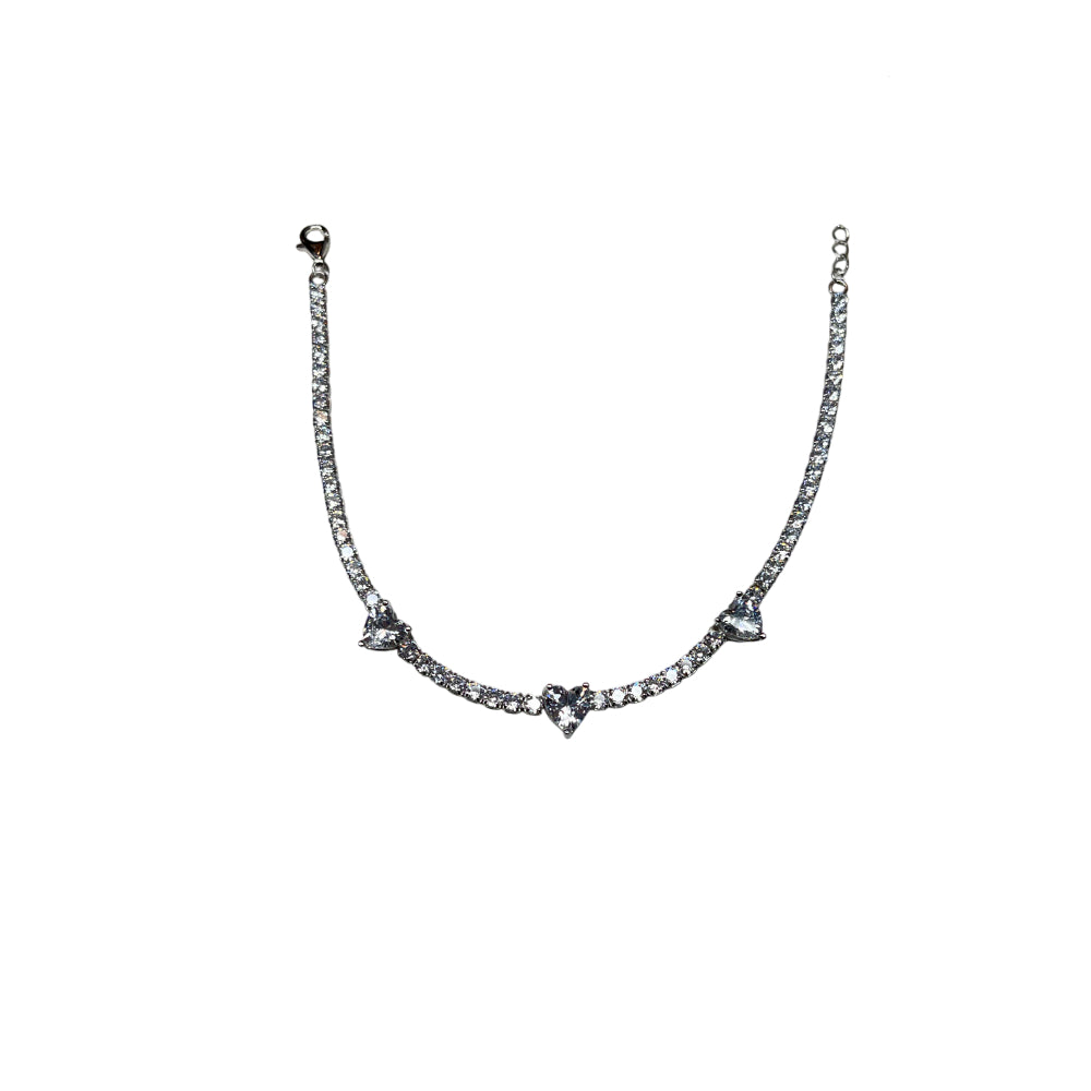 Bracciale Donna Re Mida Tennis Argento 925 Zirconi Cuore Bianco Tennis-38
