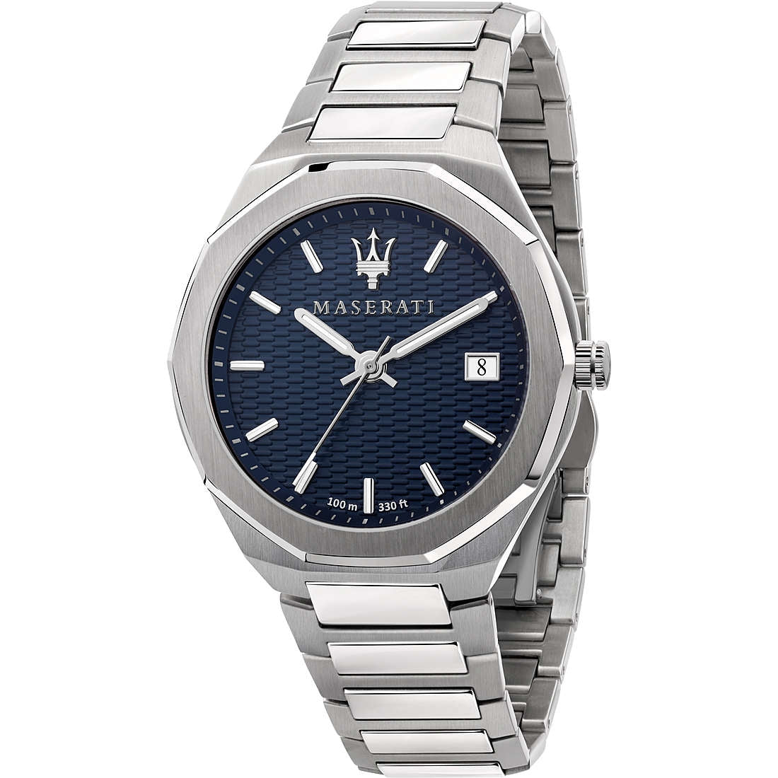 Orologio Uomo Maserati Quarzo Solo Tempo Acciaio Stile Blu Data R8853142006