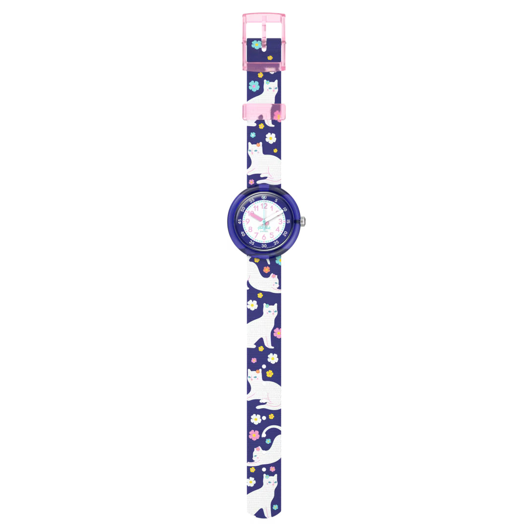 Orologio Bambina Swatch Flik Flak FANCY CAT Viola ZFPNP164