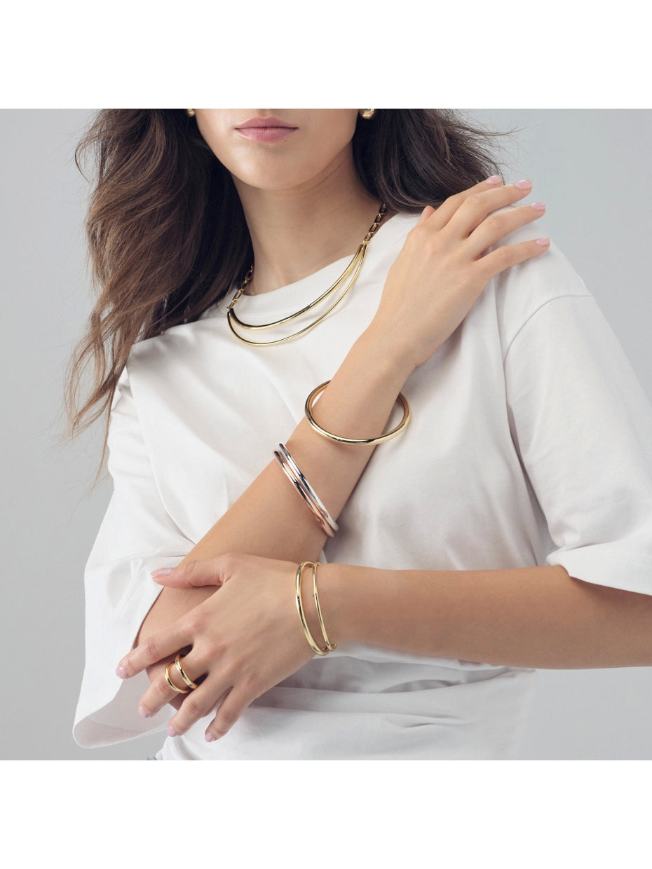 Collana Donna Unoaerre Semirigida Bronzo Dorato Catena 566175