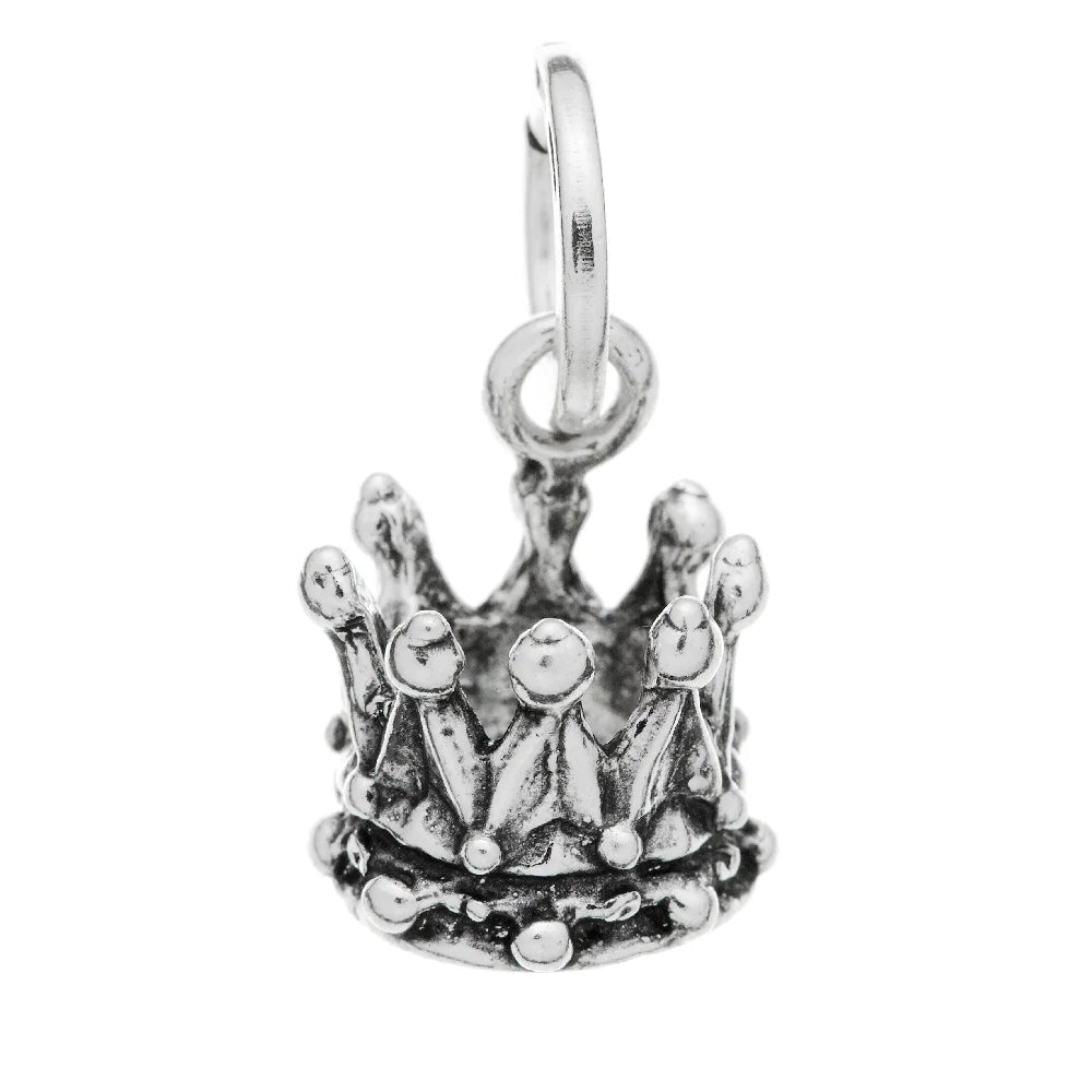 Charm Donna Giovanni Raspini Argento 925 Ciondolo Corona Realizzato A Mano 09846