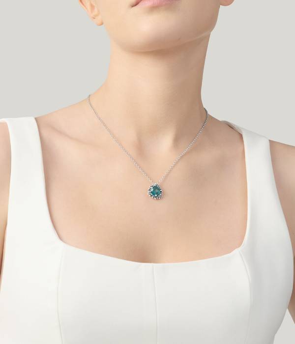 Collana Donna Giovanni Raspini Argento 925 Pendente Blue Ivy 12425