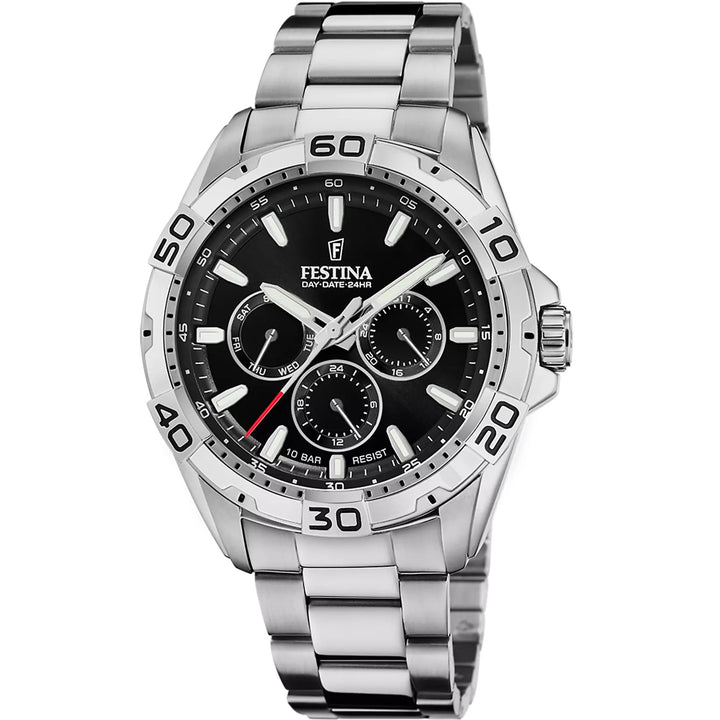 Orologio Uomo Festina Acciaio Quarzo Multifunzione Nero 10 ATM F20623/5