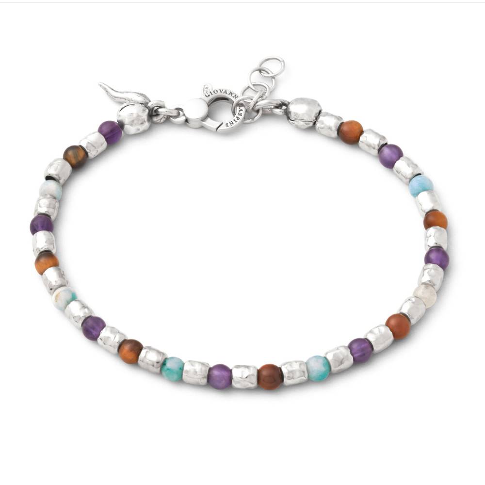Bracciale Uomo Giovanni Raspini Tango Argento 925 Colori Del Cielo Pepite 12219
