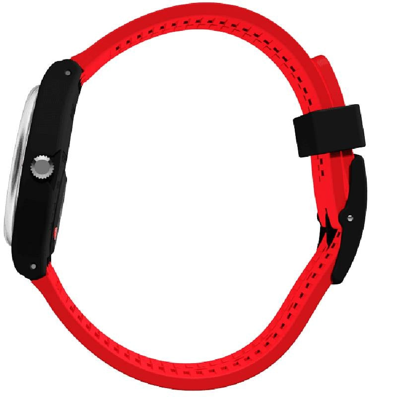 Orologio Uomo Bambino Swatch Quarzo Doppia Data Red Grin Nero GB754