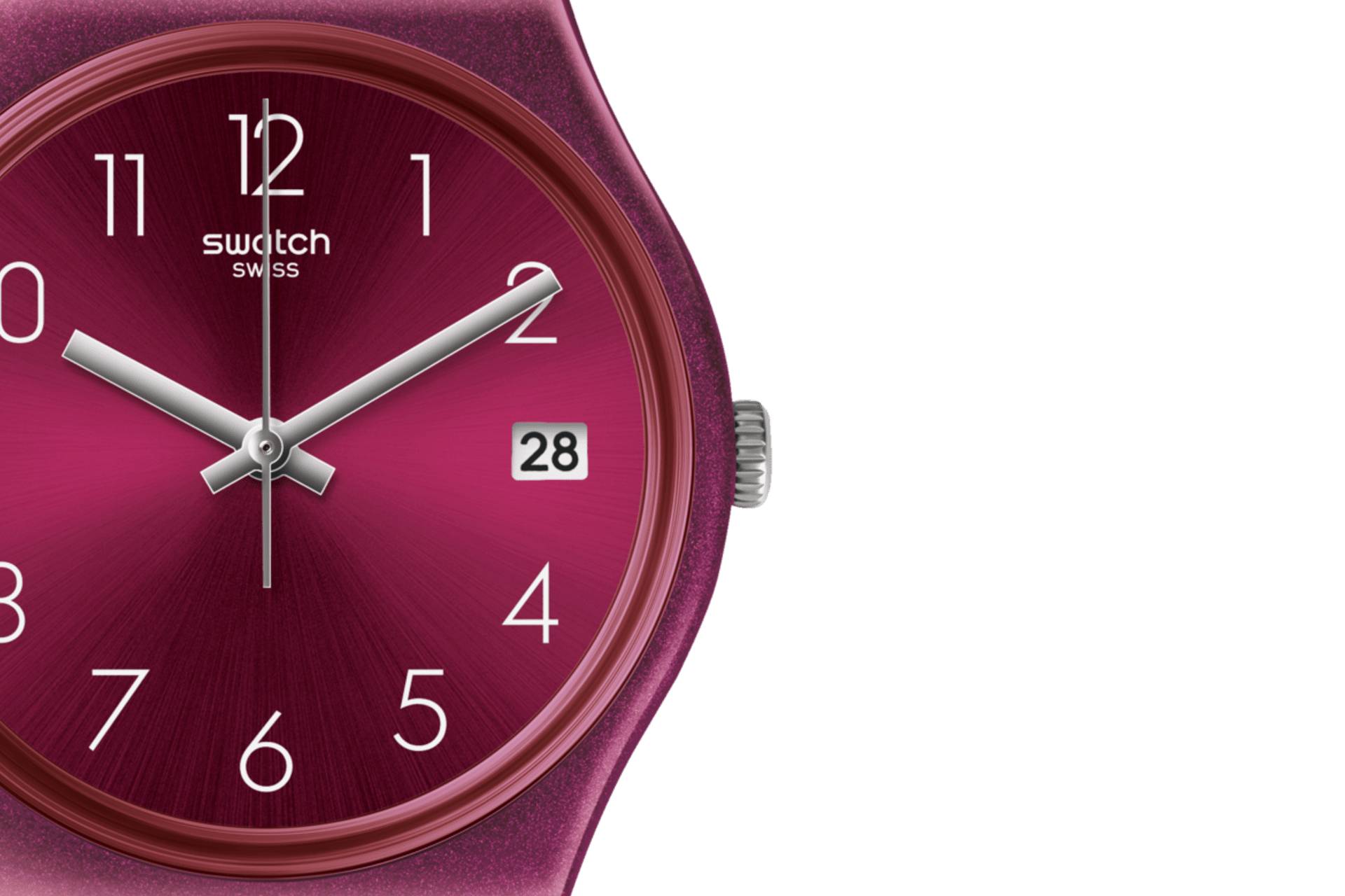 Orologio Donna Bambina Swatch Redbaya Magenta Quarzo Data GR405