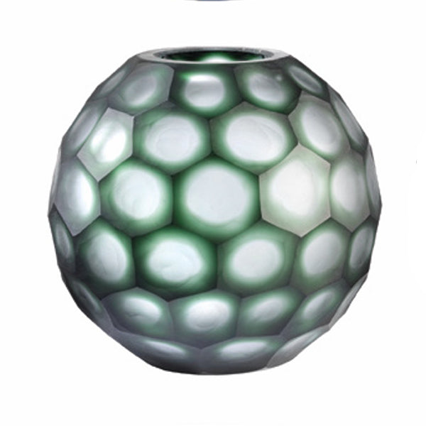 Vaso Cristallo OnlyLux Geode Verde Bosco D.27,5 OL03170