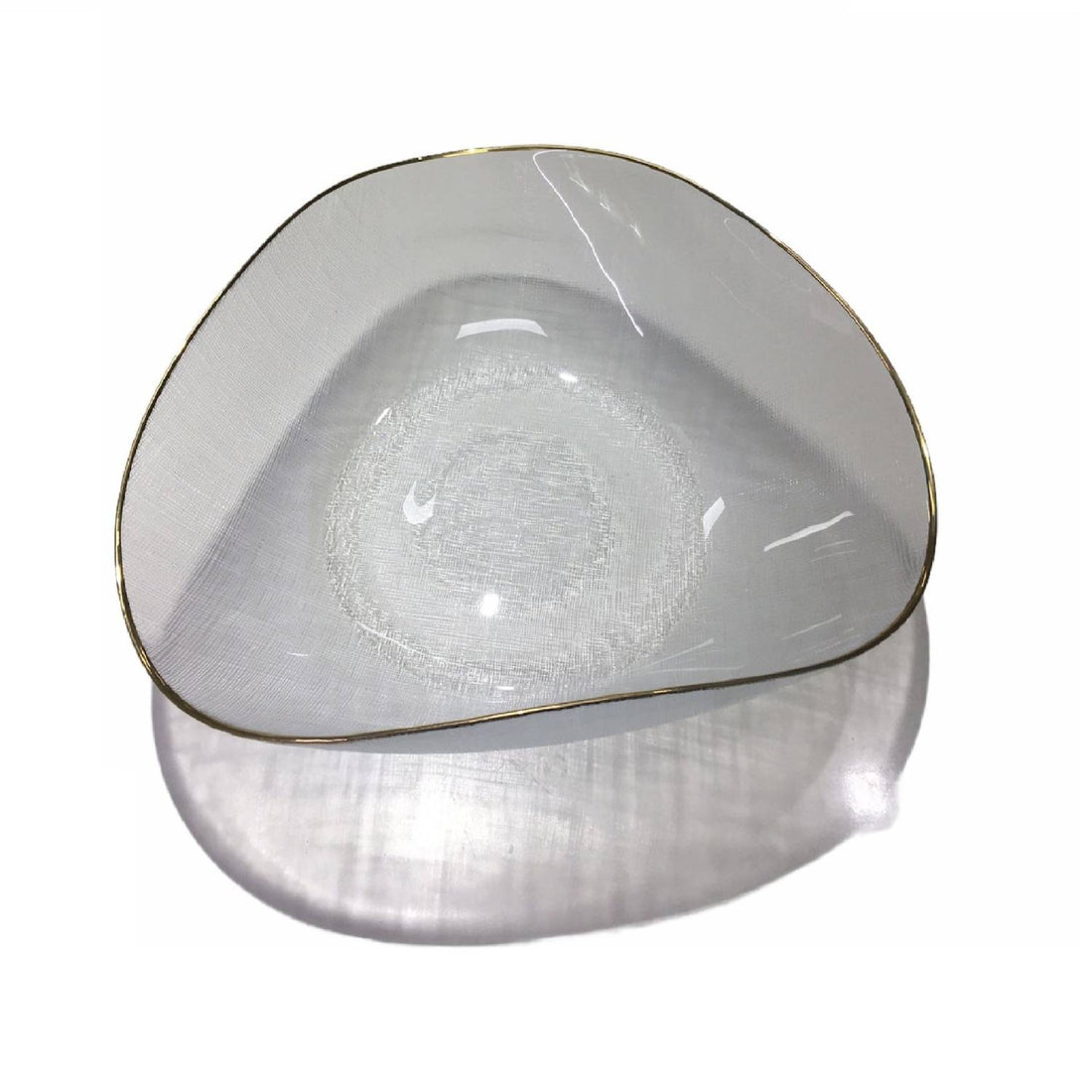 Centrotavola Cristallo Smalto Onlylux Nicchio Argentè Filo Oro 33 cm OL02443