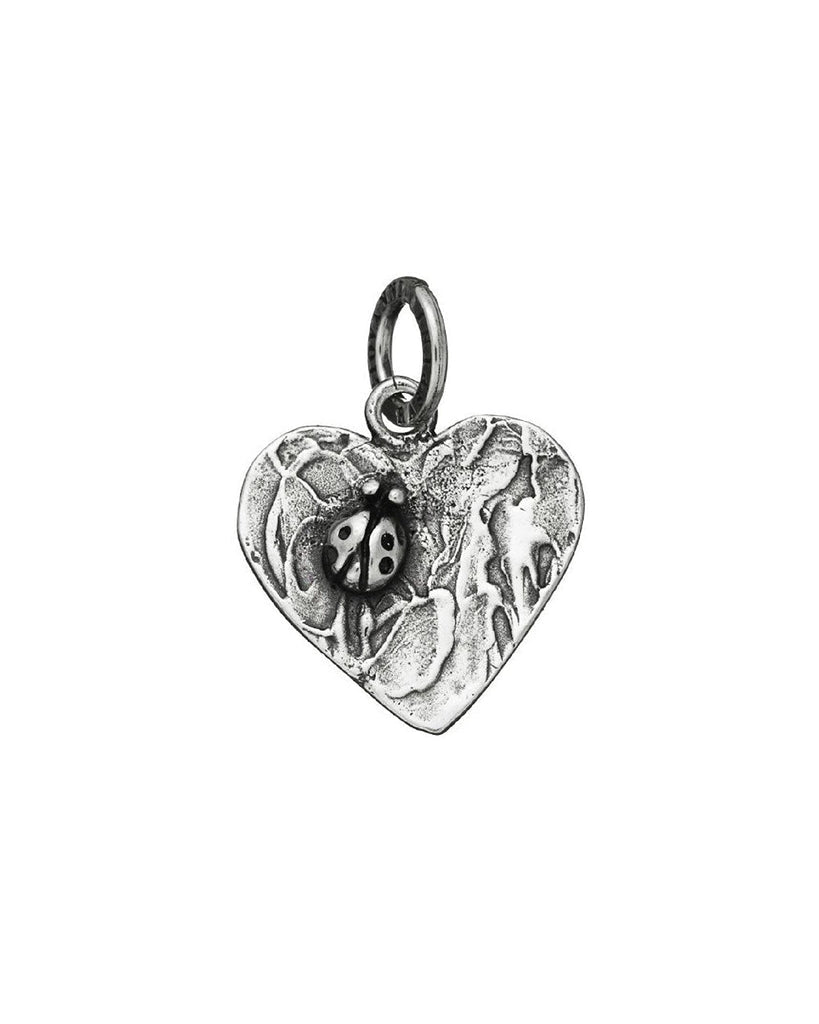 Charm Donna Giovanni Raspini Argento 925 Cuore Coccinella Realizzato A Mano 08742