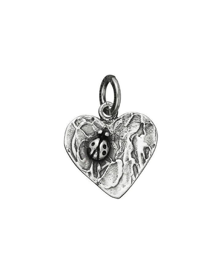 Charm Donna Giovanni Raspini Argento 925 Cuore Coccinella Realizzato A Mano 08742