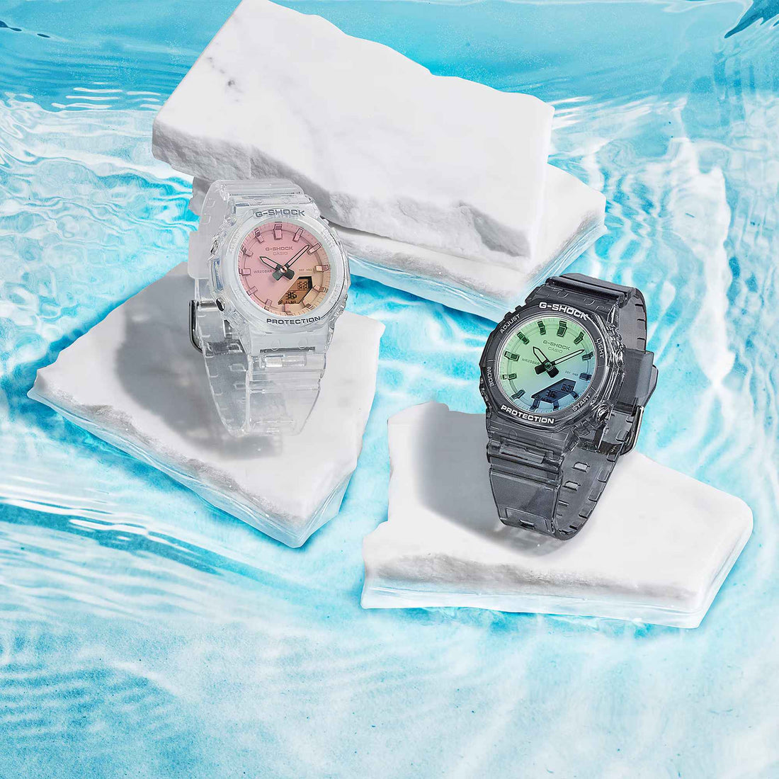 Orologio Donna Ragazza Casio G-SHOCK Trasperente Rosa GMA-P2100SR-1AER