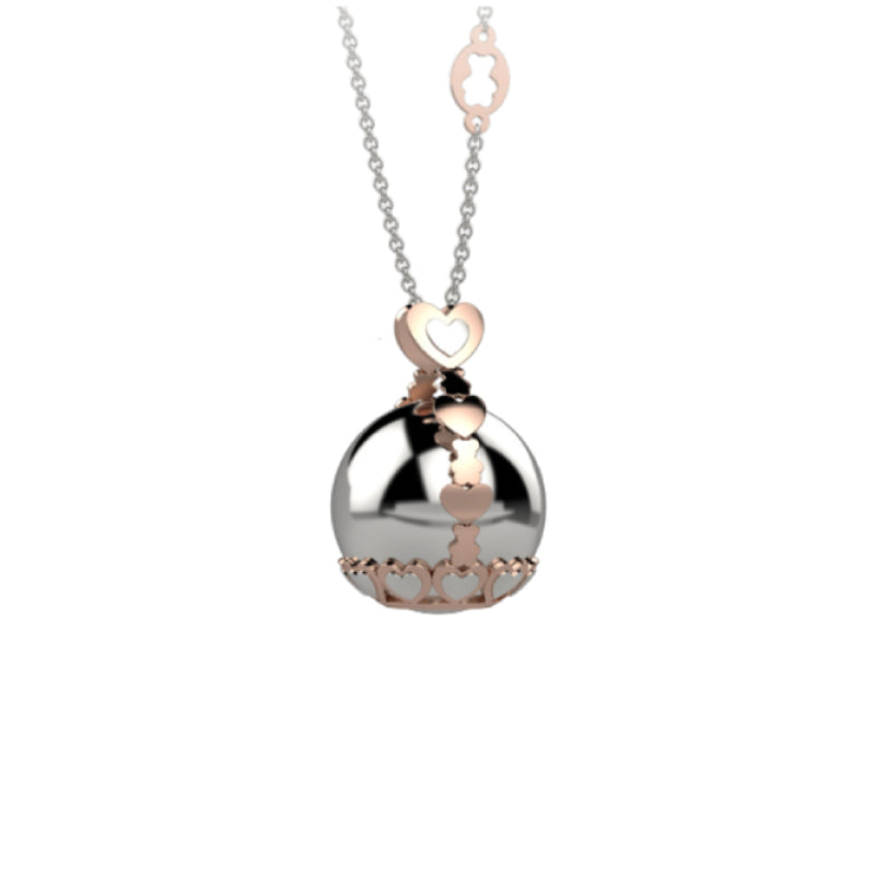 Collana Donna Nanàn Chiama Angeli Orsetto Argento Rosè NAN0398