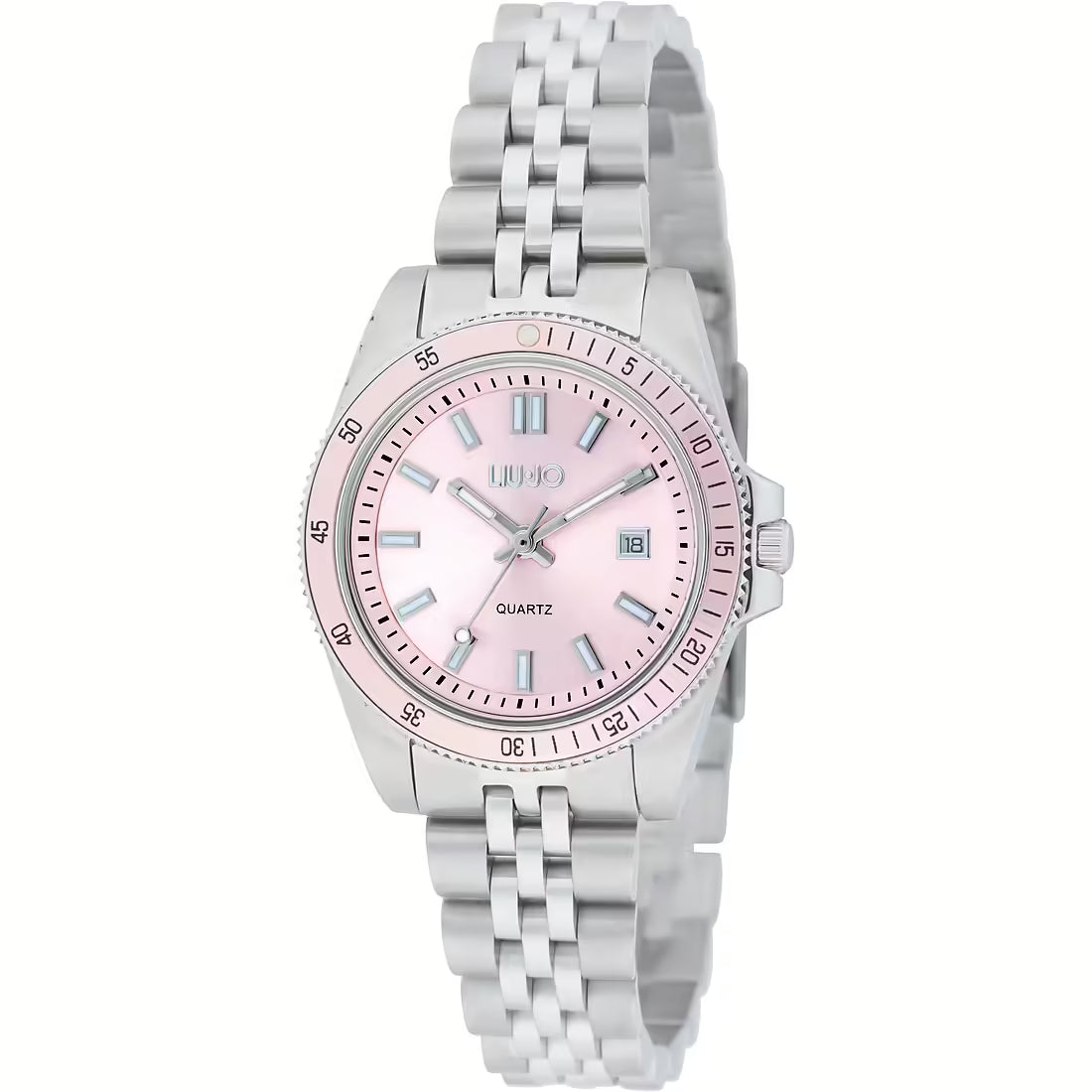 Orologio Donna Liu Jo Acciaio Jubilè Quarzo Ghiera Rosa Data TLJ2318