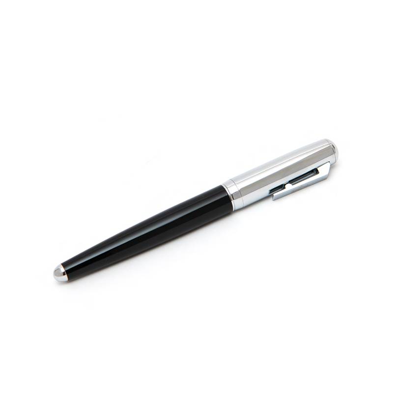Penna Roller Rosenthal Nero Argento 13,5 cm RS8556