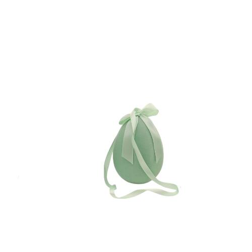 Uovo Vetur Verde Salvia Fiocco 15 cm 9727424
