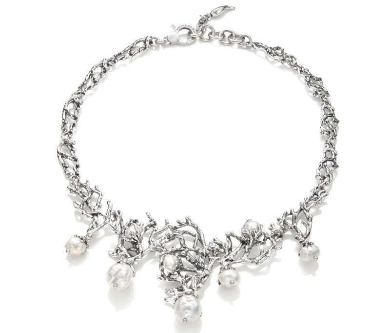 Collana Donna Giovanni Raspini Argento 925 Girocollo Mari Del Sud Perle 10224