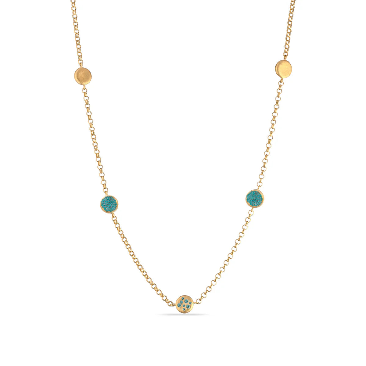 Collana Donna Sogni Argento 925 Dorati Satinato Zirconi Verdi CL112GP