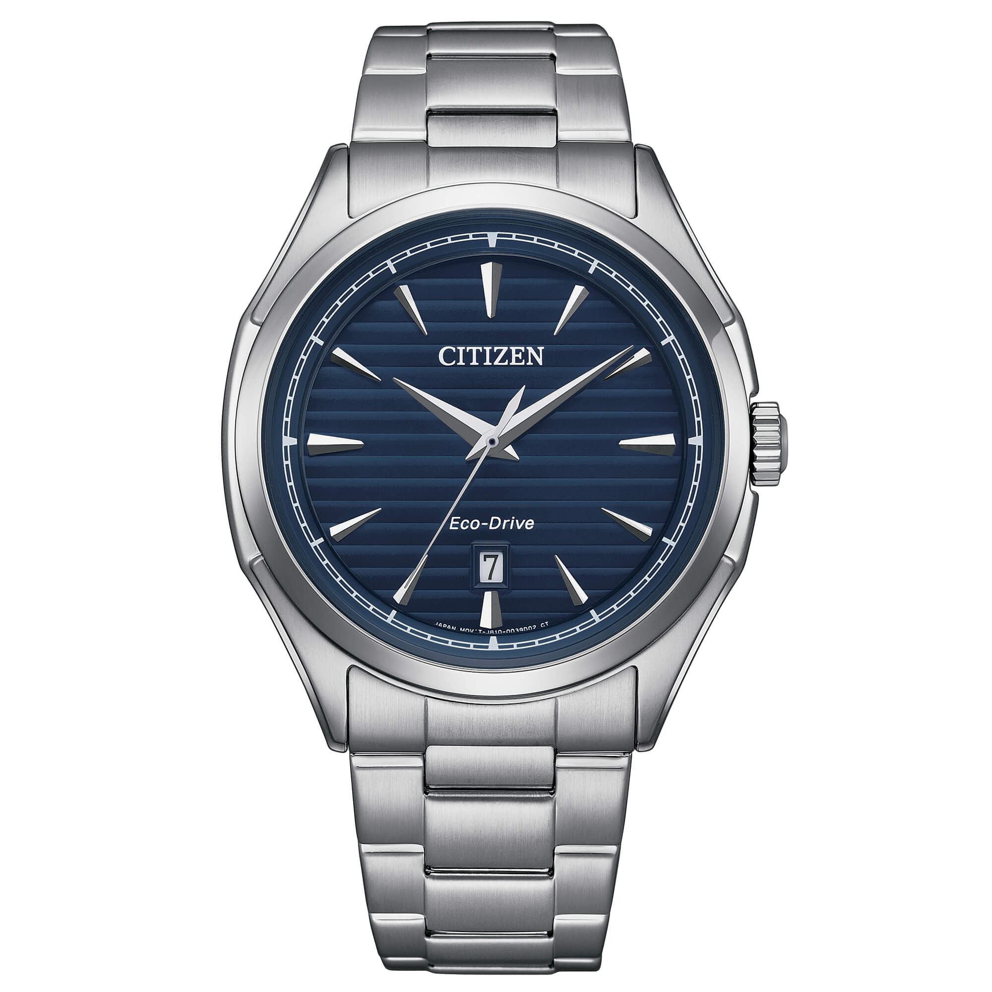 Orologio Uomo Citizen Eco Drive OF Classic Elegance Solo Tempo Data Blu AW1750-85L