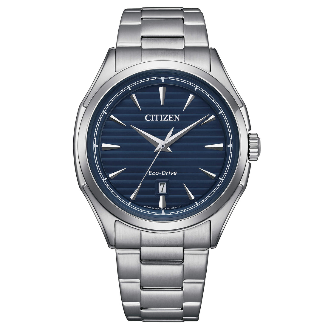 Orologio Uomo Citizen Eco Drive OF Classic Elegance Solo Tempo Data Blu AW1750-85L