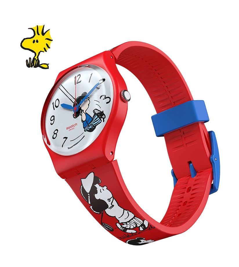 Orologio Bambino Swatch Solo tempo Rosso Lucy Van Pelt SO28Z106
