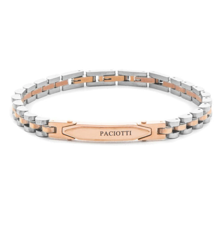 Bracciale Uomo 4US Cesare Paciotti Acciaio e acciaio in pvd rosè maglia jubile 4UBR8457