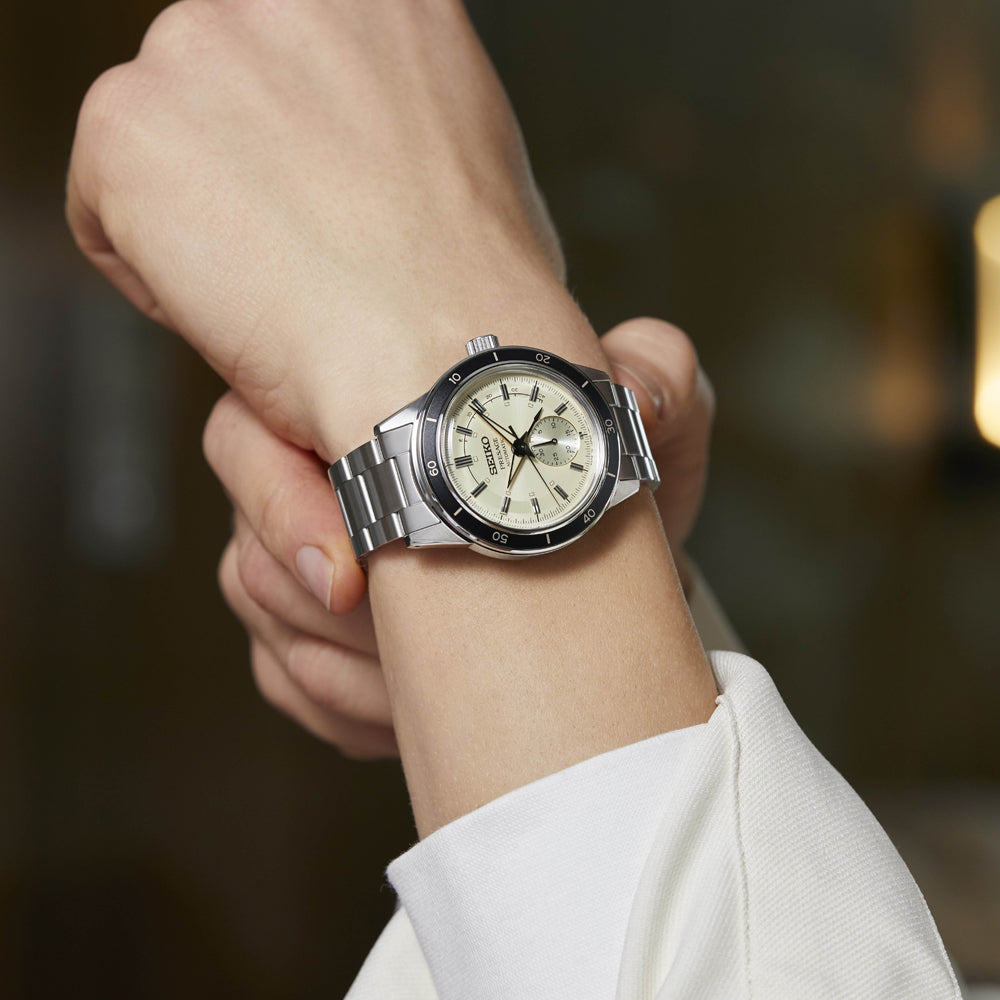 Orologio Uomo Seiko Presage Style 60' Automatico Power Reserve Data Acciaio SSA447J1